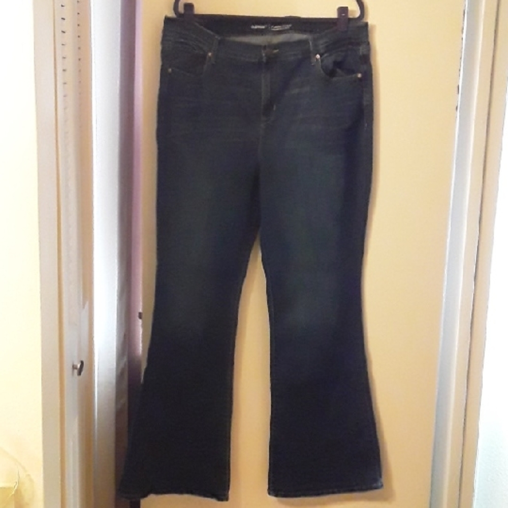 NWOT Old Navy Dark Blue Flare Leg Jeans